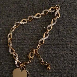 Rose gold plated heart bracelet